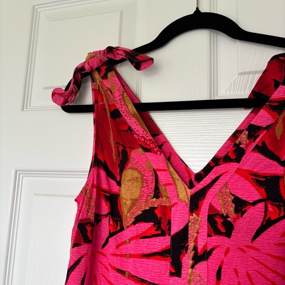 J. Crew Patterned Tank With Tie Details Size Extra Small - Picture 2 of 5